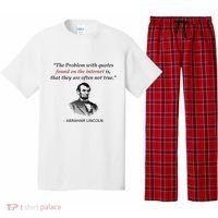Funny Abraham Lincoln History Teacher Internet Quotes Pajama Set thumb 0