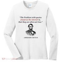 Funny Abraham Lincoln History Teacher Internet Quotes Women's Long Sleeve Shirt thumb 0