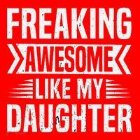 Freaking Awesome Like My Daughter Funny Fathers Mothers Day Santa Hat thumb 1