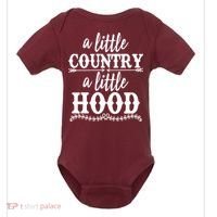 Funny A Little Country A Little Hood Baby Bodysuit thumb 0