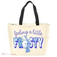 Feeling A Little Frosty Snowman Winter Tote Bag thumb 0