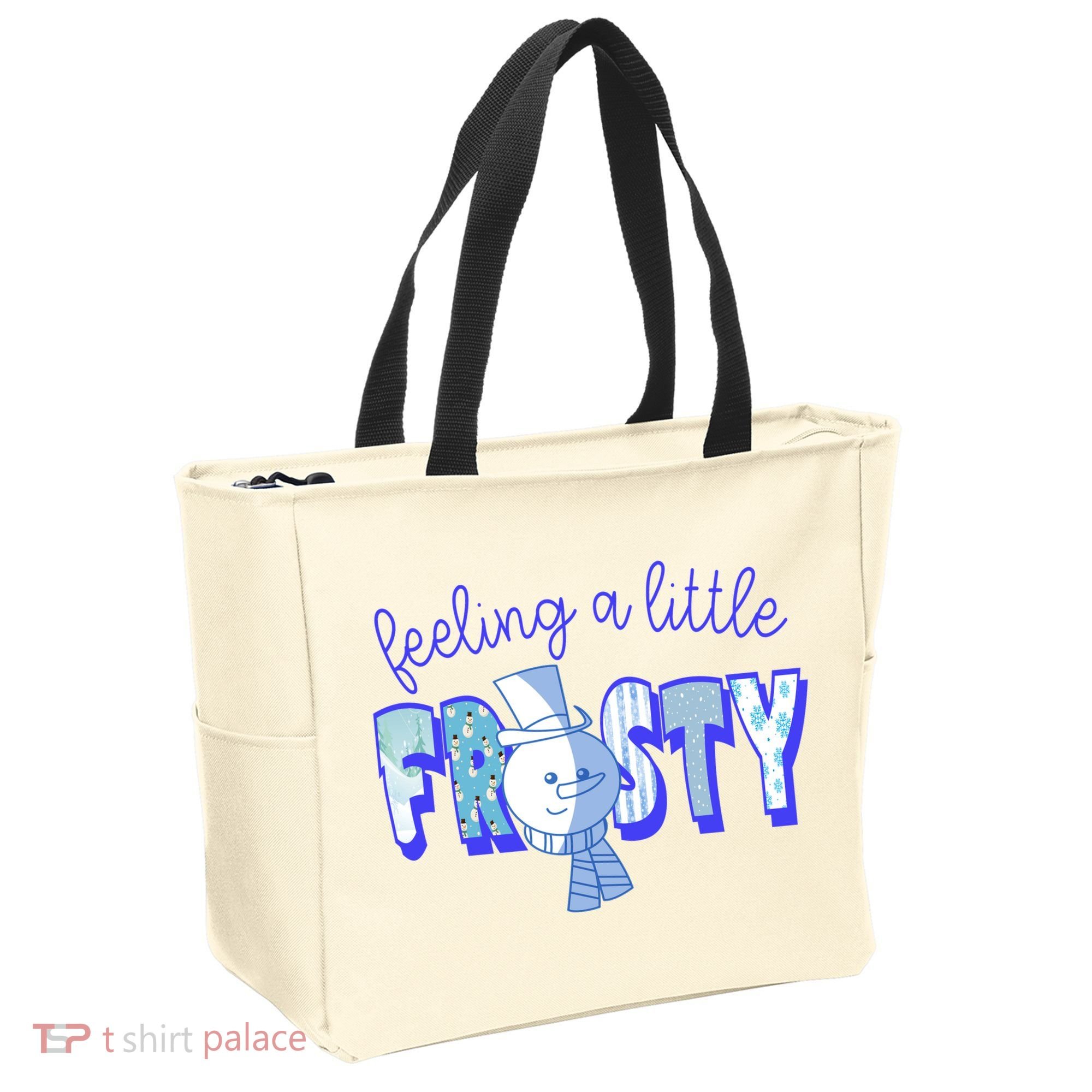 Feeling A Little Frosty Snowman Winter Tote Bag
