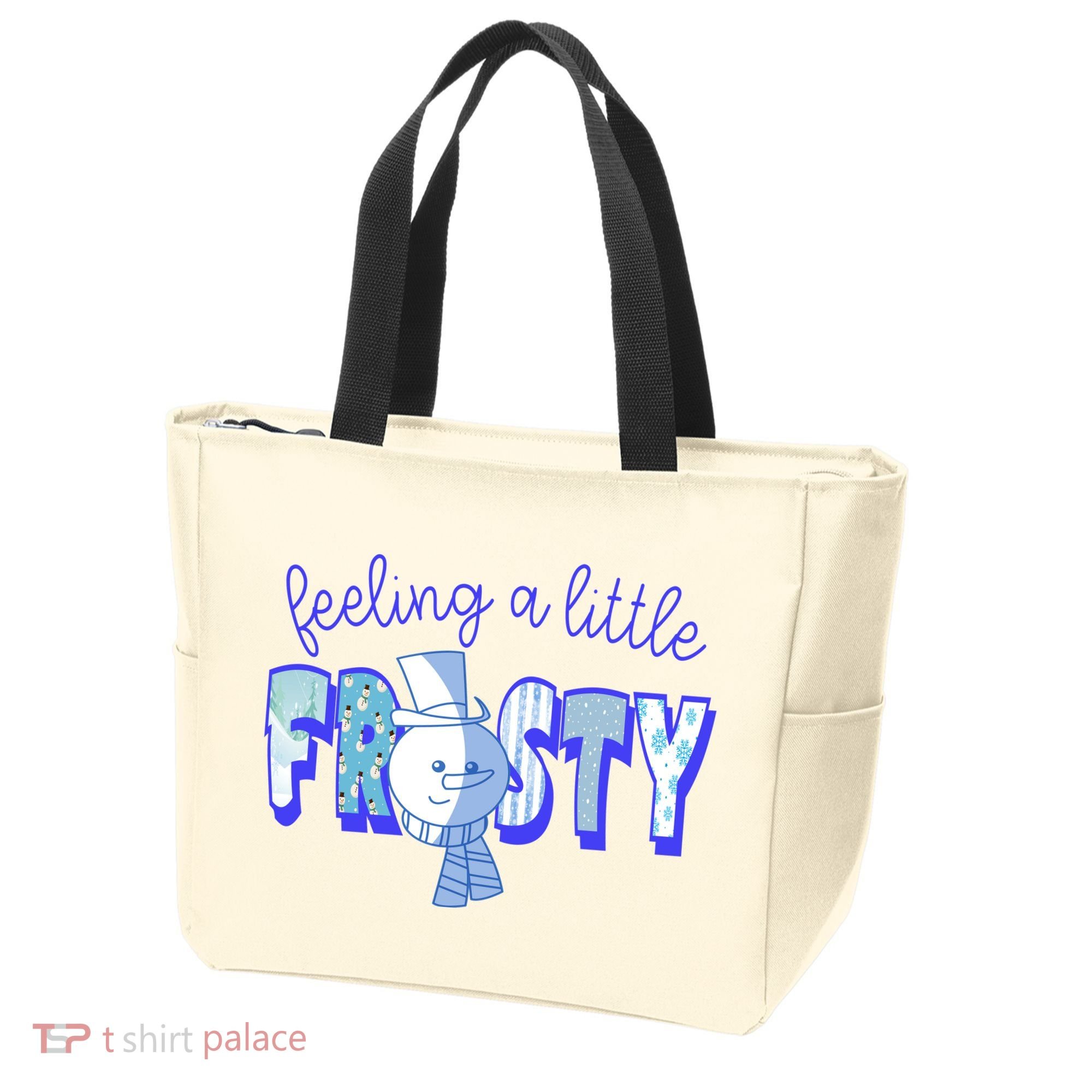 Feeling A Little Frosty Snowman Winter Tote Bag