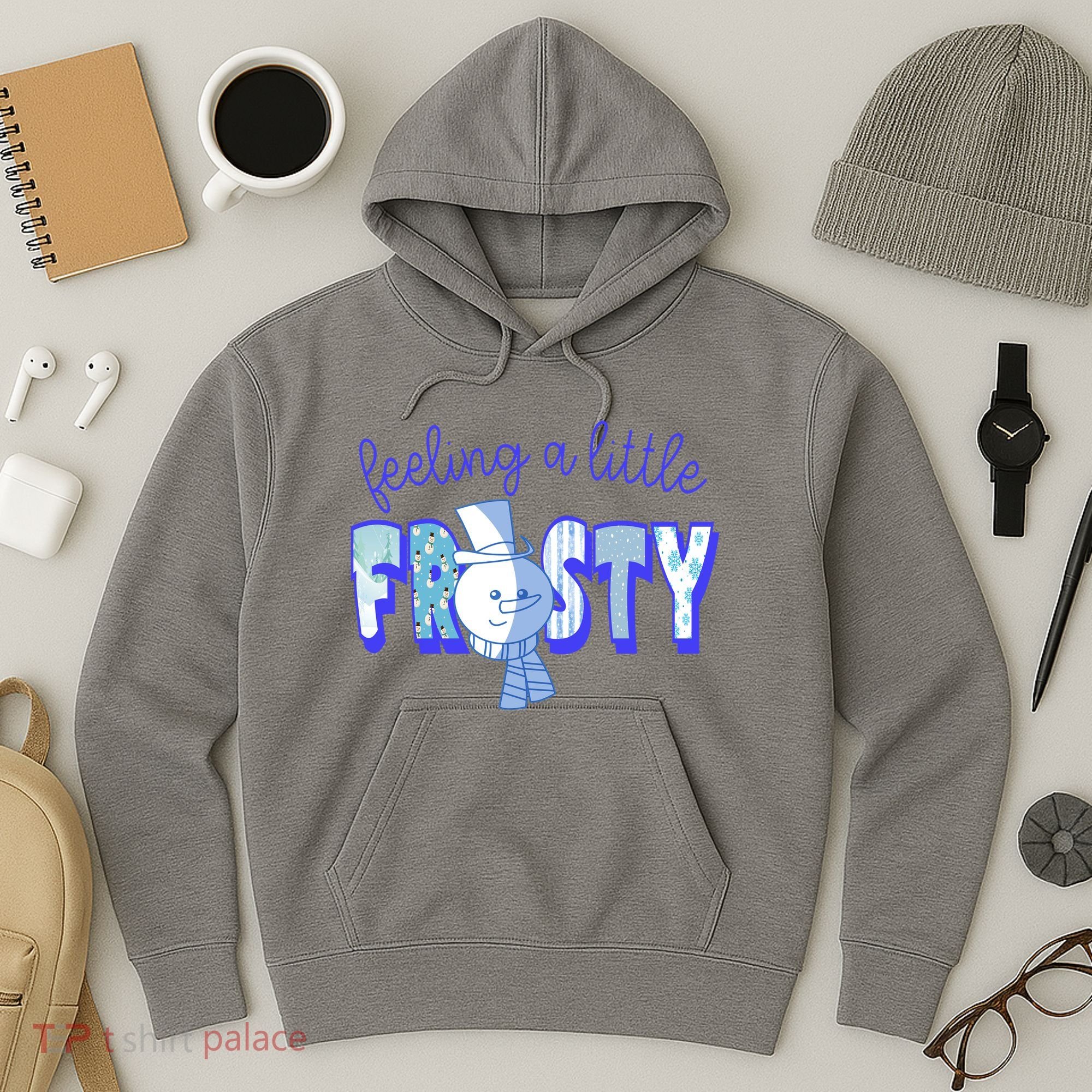Feeling A Little Frosty Snowman Winter Hoodie