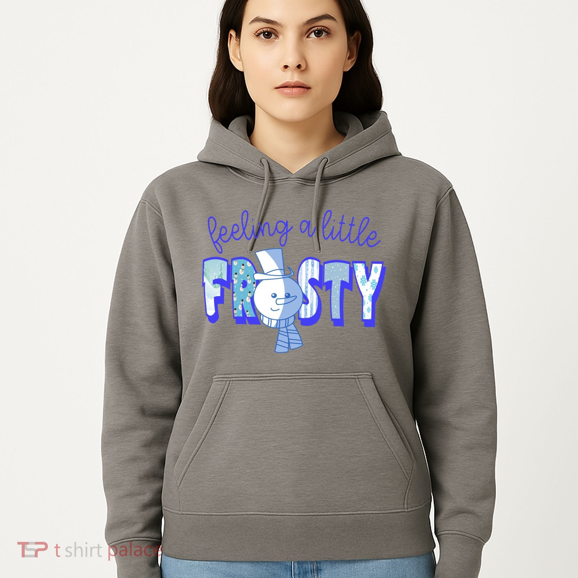 Feeling A Little Frosty Snowman Winter Hoodie
