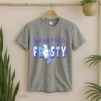 Feeling A Little Frosty Snowman Winter T-Shirt thumb 2