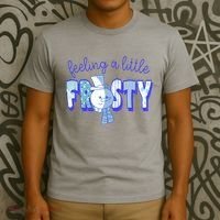 Feeling A Little Frosty Snowman Winter T-Shirt thumb 3