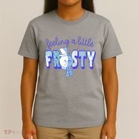 Feeling A Little Frosty Snowman Winter T-Shirt thumb 4