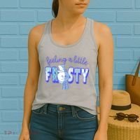 Feeling A Little Frosty Snowman Winter Women's Tank Top thumb 2