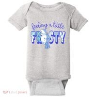 Feeling A Little Frosty Snowman Winter Baby Bodysuit thumb 0
