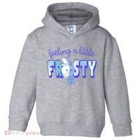Feeling A Little Frosty Snowman Winter Toddler Hoodie thumb 0