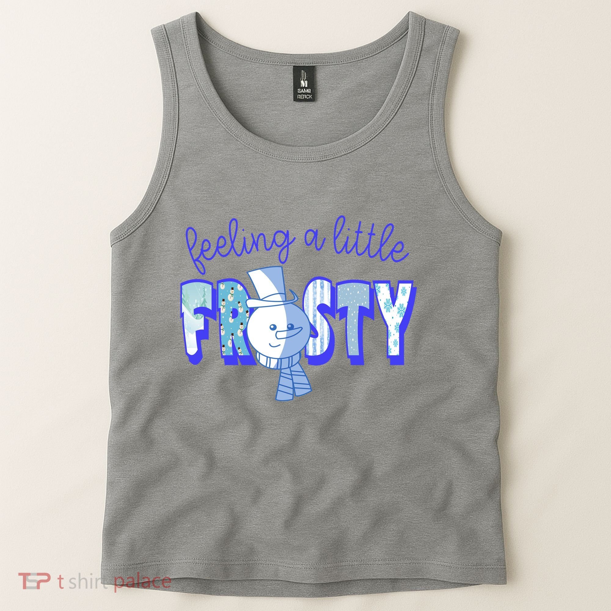 Feeling A Little Frosty Snowman Winter Tank Top