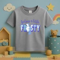 Feeling A Little Frosty Snowman Winter Toddler T-Shirt thumb 3