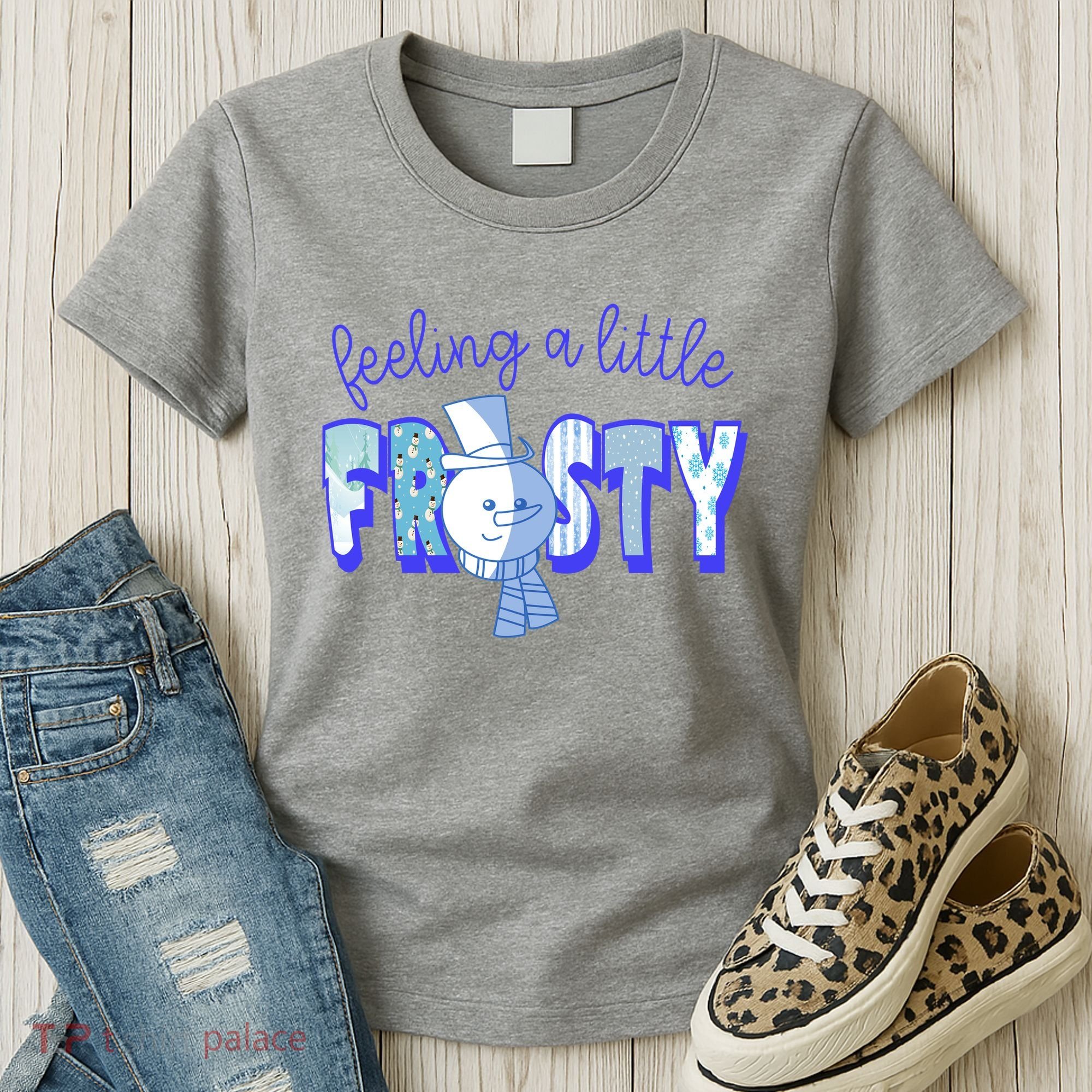 Feeling A Little Frosty Snowman Winter Women's T-Shirt