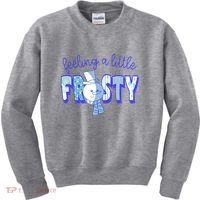 Feeling A Little Frosty Snowman Winter Kids Sweatshirt thumb 0