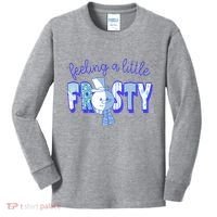 Feeling A Little Frosty Snowman Winter Kids Long Sleeve Shirt thumb 0