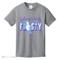 Feeling A Little Frosty Snowman Winter Kids T-Shirt thumb 0