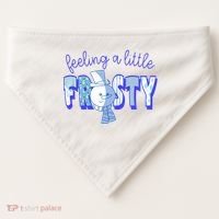 Feeling A Little Frosty Snowman Winter USA-Made Doggie Bandana thumb 0