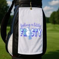 Feeling A Little Frosty Snowman Winter Golf Towel thumb 2