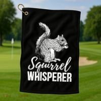Forest Animal Lover Squirrel Whisperer Gift Idea Squirrel Cute Gift Golf Towel thumb 1