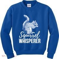 Forest Animal Lover Squirrel Whisperer Gift Idea Squirrel Cute Gift Kids Sweatshirt thumb 0