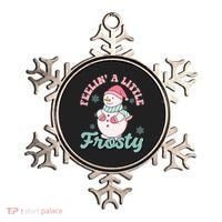 Feelin A Little Frosty Cute Snowman Holiday Ornament thumb 0