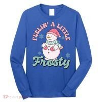 Feelin A Little Frosty Cute Snowman Holiday Long Sleeve Shirt thumb 0