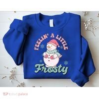 Feelin A Little Frosty Cute Snowman Holiday Sweatshirt thumb 2