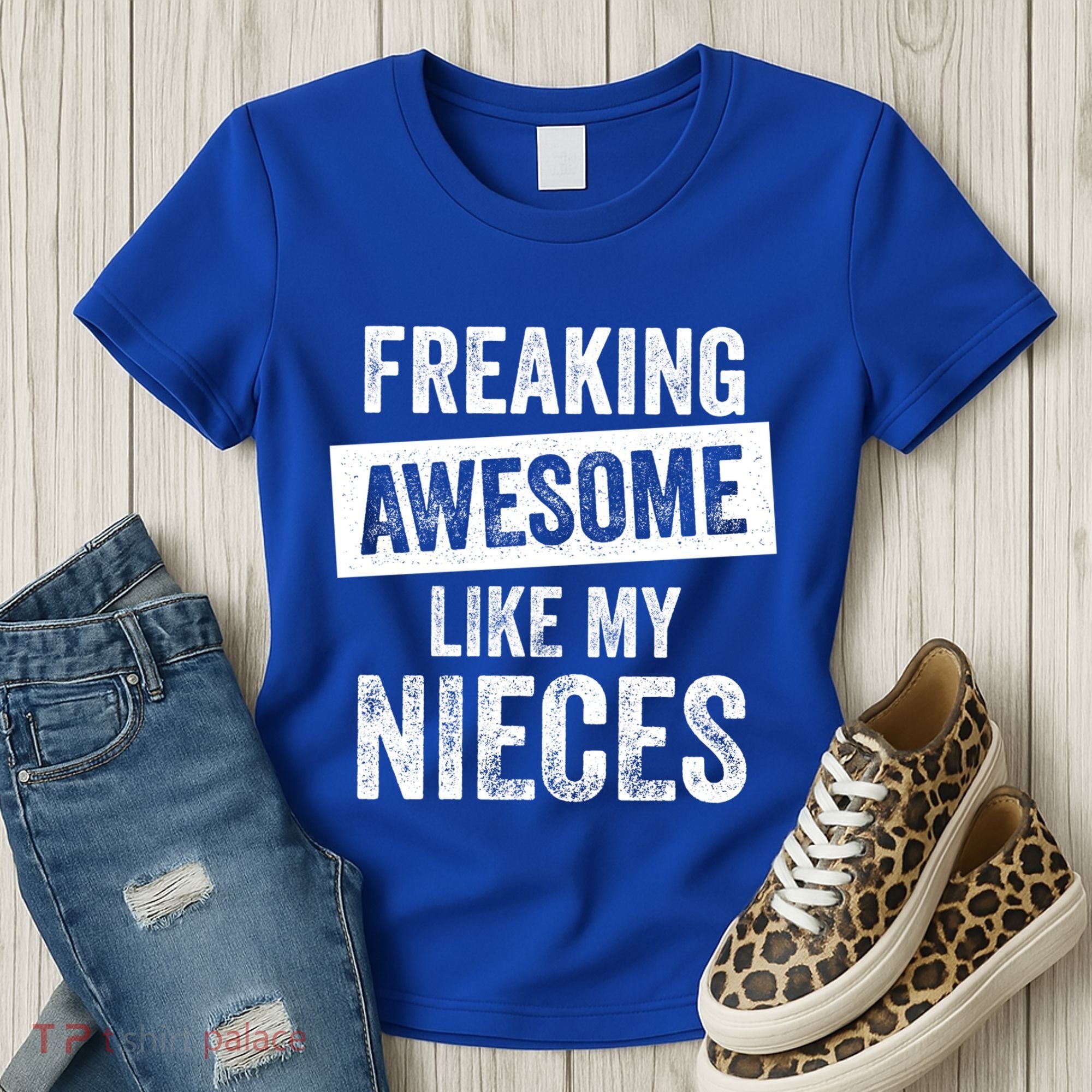 Freaking Awesome Like My Nieces For Aunt Auntie Or Uncle Gift Women's T-Shirt