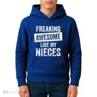 Freaking Awesome Like My Nieces For Aunt Auntie Or Uncle Gift Kids Hoodie thumb 4