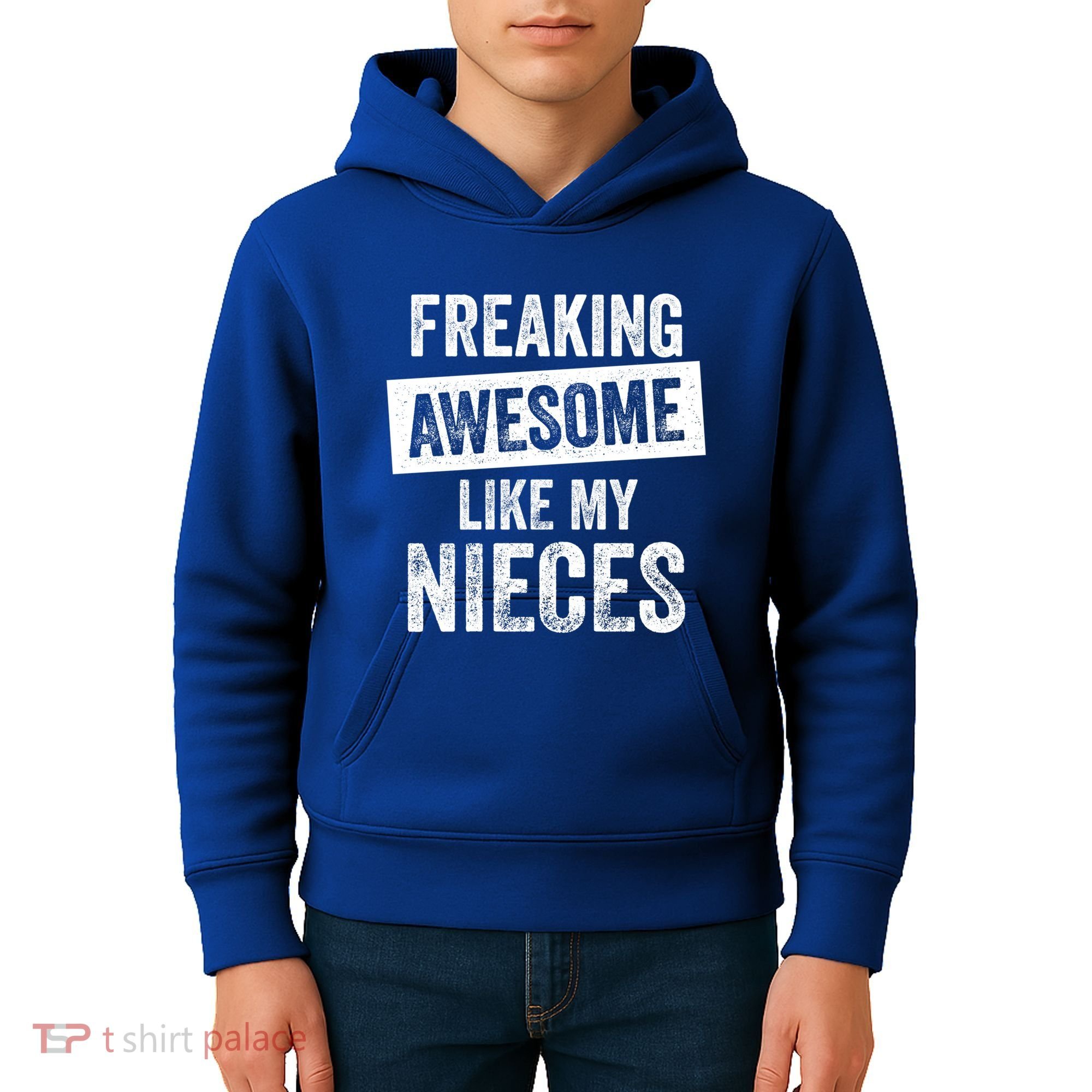 Freaking Awesome Like My Nieces For Aunt Auntie Or Uncle Gift Kids Hoodie