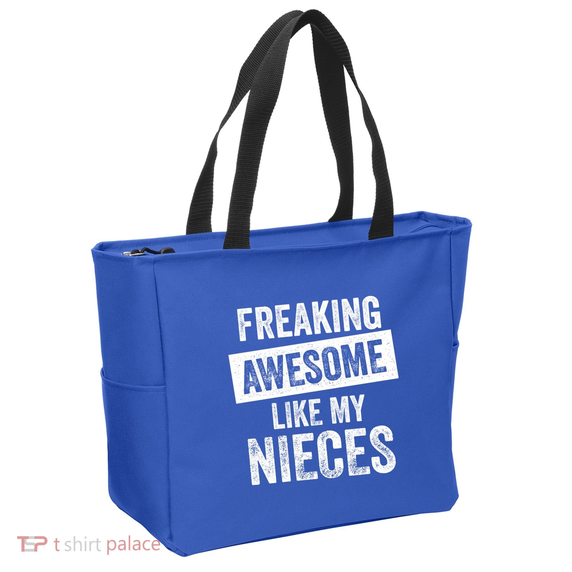 Freaking Awesome Like My Nieces For Aunt Auntie Or Uncle Gift Tote Bag