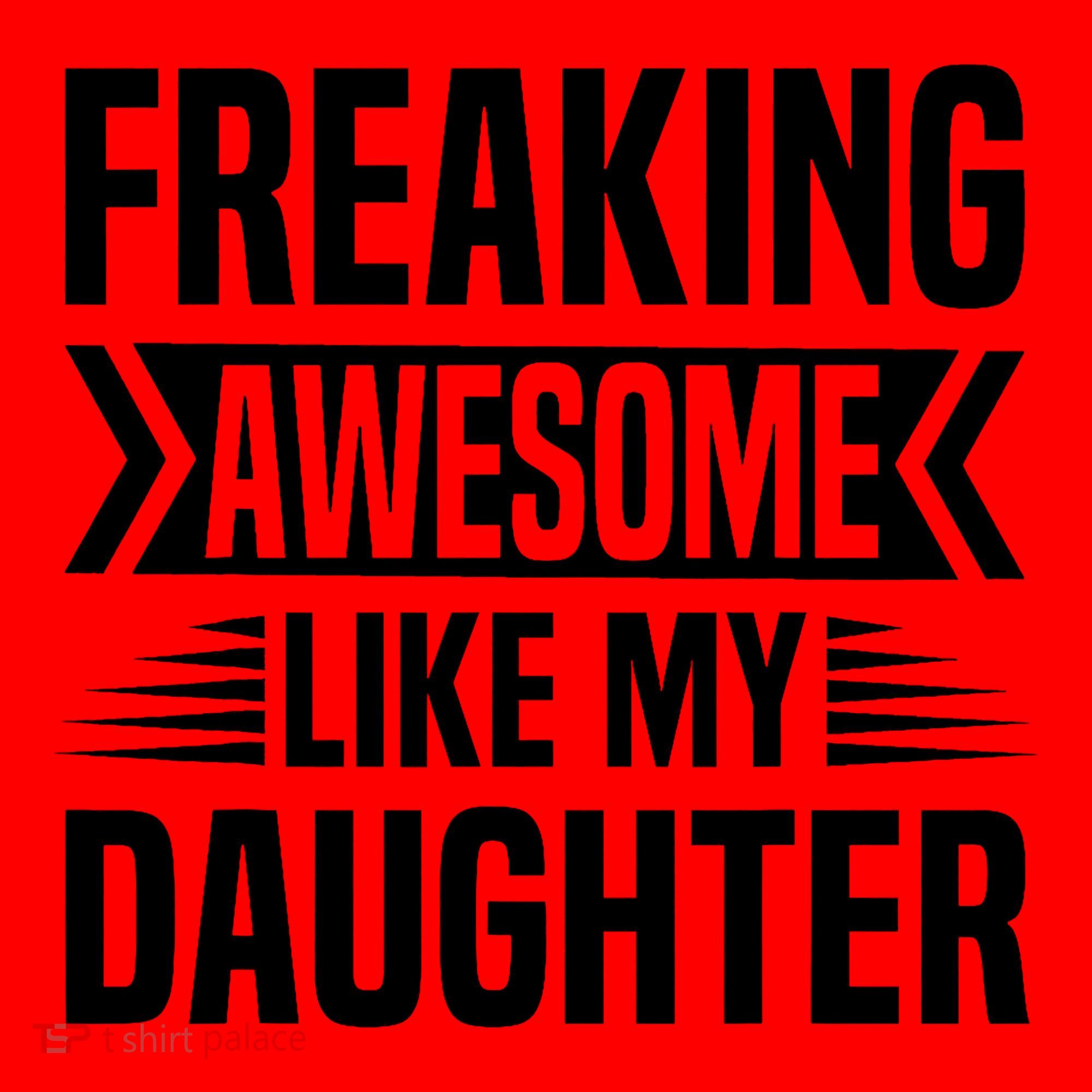 Freaking Awesome Like My Daughter Funny Fathers Mothers Day Santa Hat