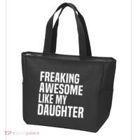 Freaking Awesome Like My Daughter Funny Fathers Day Dad Tote Bag thumb 3