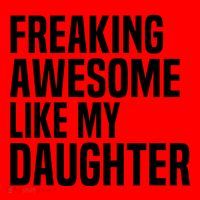 Freaking Awesome Like My Daughter Funny Fathers Day Dad Santa Hat thumb 1