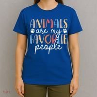  Funny Animal Lover Animals Are My Favorite People T-Shirt thumb 4