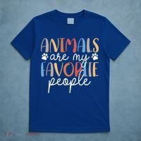  Funny Animal Lover Animals Are My Favorite People T-Shirt thumb 5