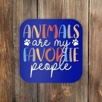  Funny Animal Lover Animals Are My Favorite People Coaster thumb 0