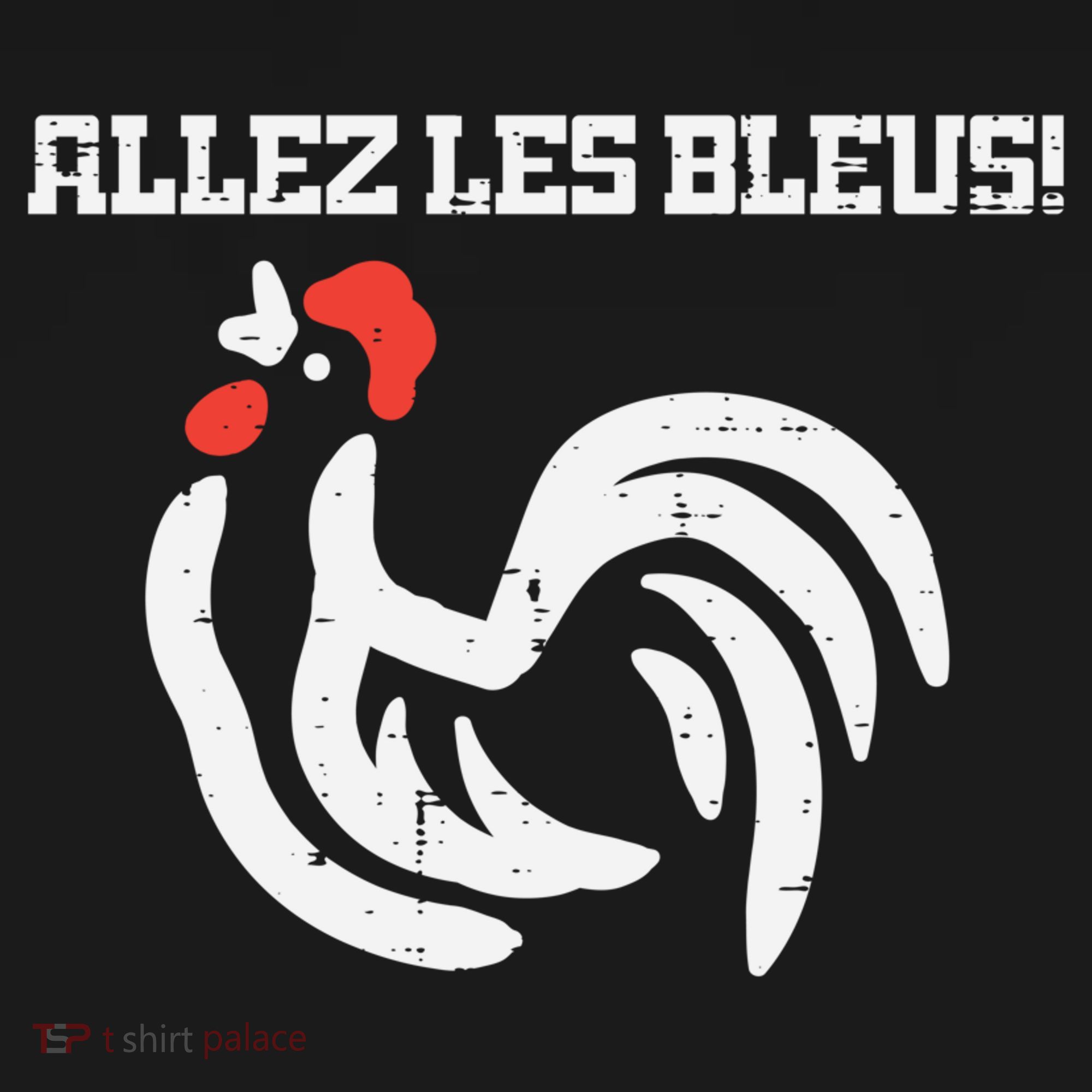 France Allez Les Bleus French Rooster Soccer    Long Sleeve Women's Hoodie