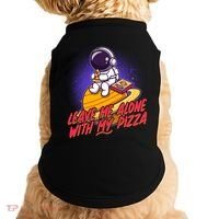 Funny Astronaut Leave Me Alone With My Pizza Doggie Tank thumb 0