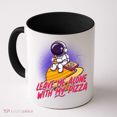 Funny Astronaut Leave Me Alone With My Pizza Coffee Mug