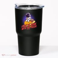 Funny Astronaut Leave Me Alone With My Pizza Tumbler thumb 0