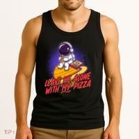 Funny Astronaut Leave Me Alone With My Pizza Tank Top thumb 3
