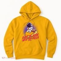 Funny Astronaut Leave Me Alone With My Pizza Hoodie thumb 0