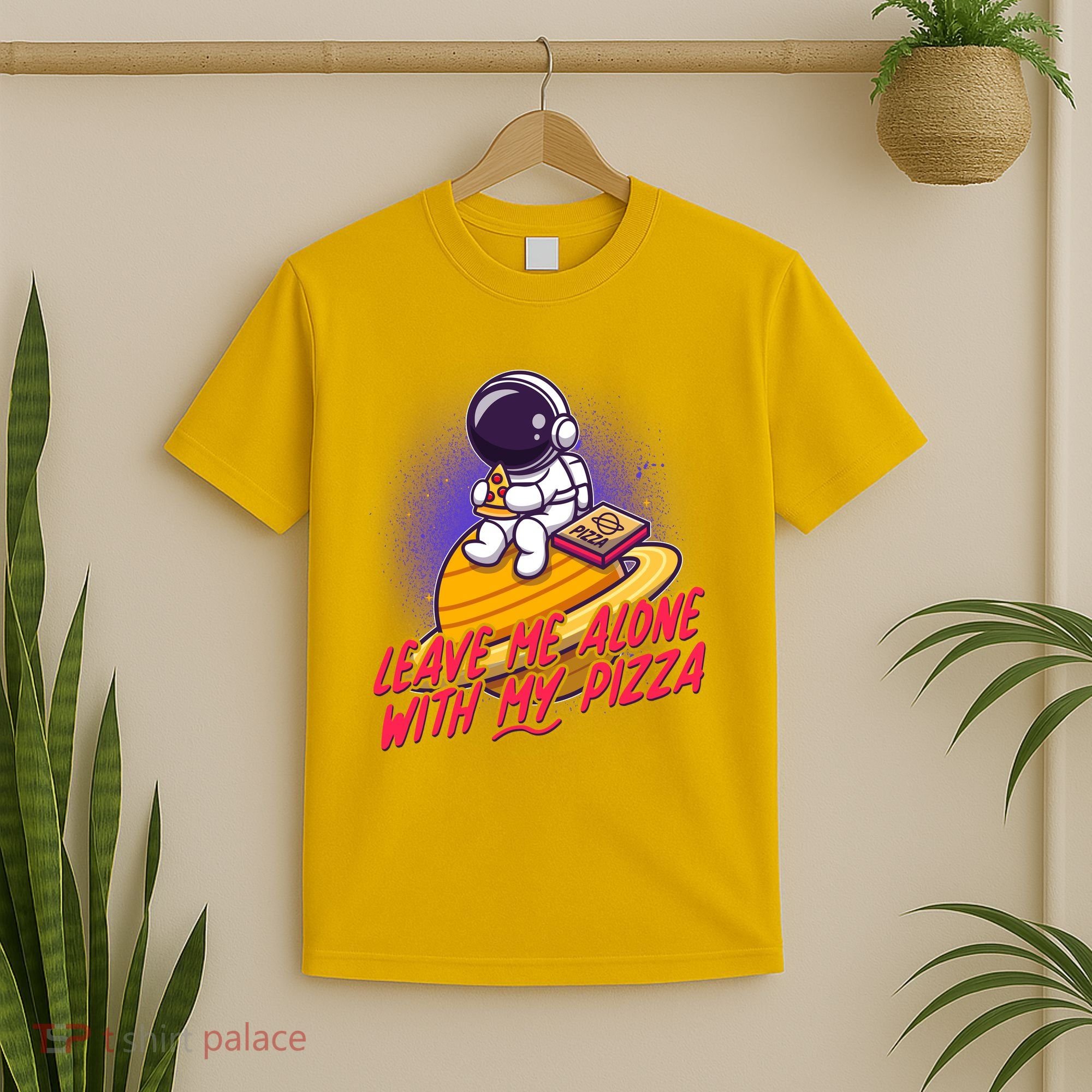 Funny Astronaut Leave Me Alone With My Pizza T-Shirt