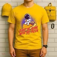 Funny Astronaut Leave Me Alone With My Pizza T-Shirt thumb 6