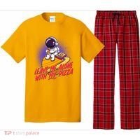 Funny Astronaut Leave Me Alone With My Pizza Pajama Set thumb 0