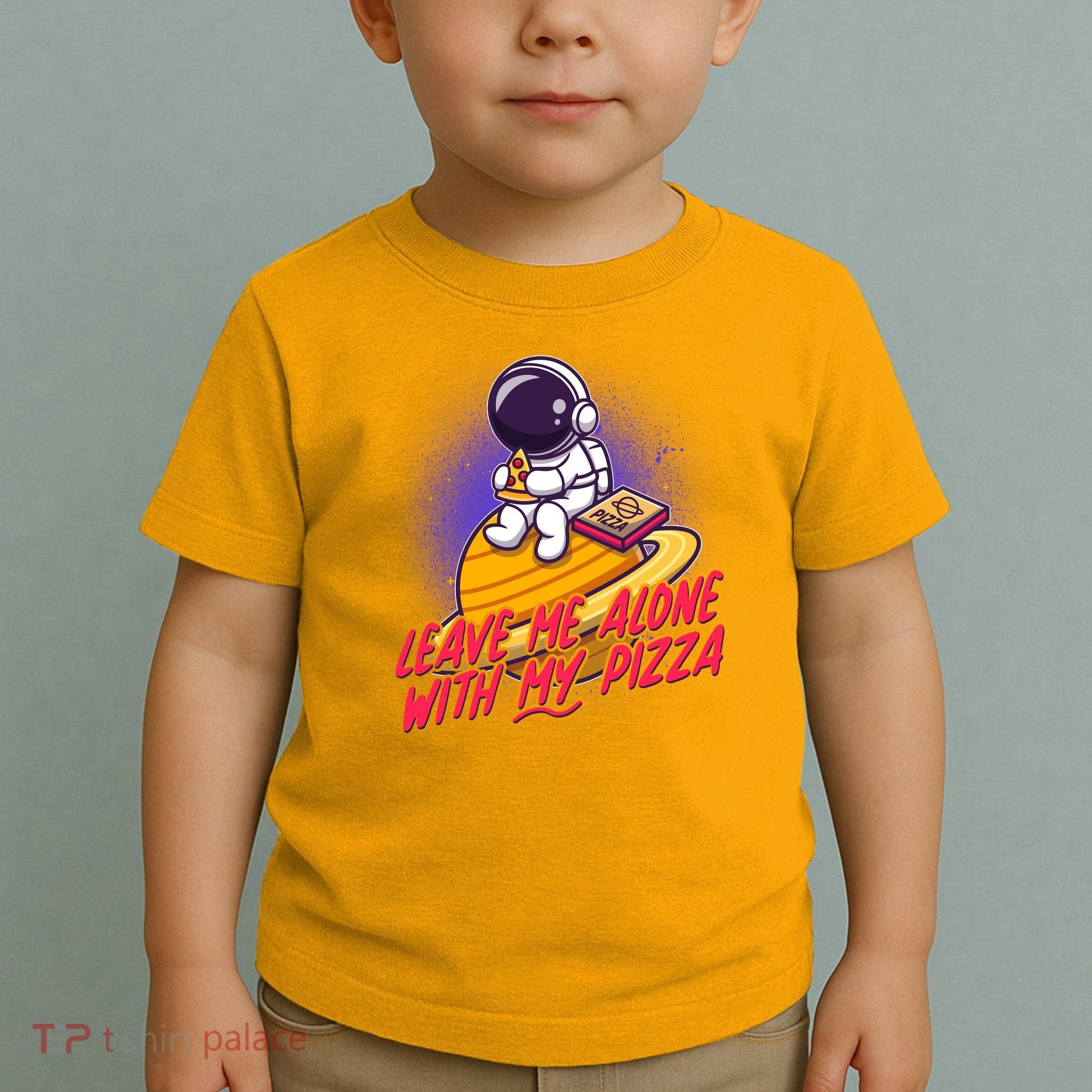 Funny Astronaut Leave Me Alone With My Pizza Toddler T-Shirt