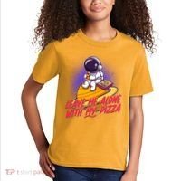 Funny Astronaut Leave Me Alone With My Pizza Kids T-Shirt thumb 2