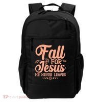 Fall For Jesus He Never Leaves Backpack thumb 0